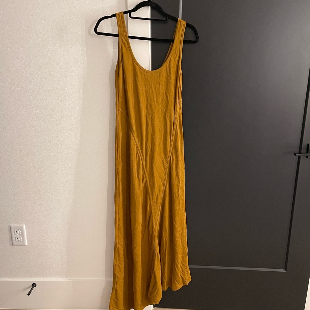 NWT Zara Mustard Yellow Maxi Dress